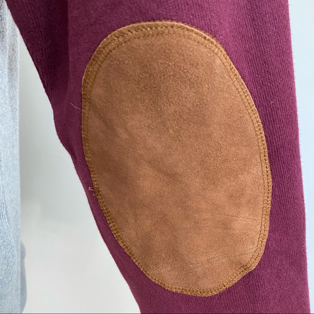 J. Peterman Suede Elbow Patch Rugby Raglan Sweatshirt - Picture 11 of 14